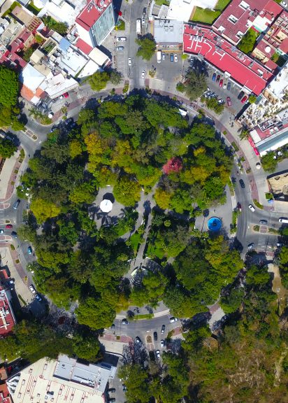 Aerial view of Chapalita roundabout
